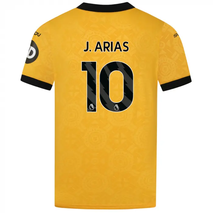 Wolves Kits Shop | Official 2025-26 Wolves Home Shirt – Adult J. ARIAS 10 Wolverhampton Wanderers Apparel